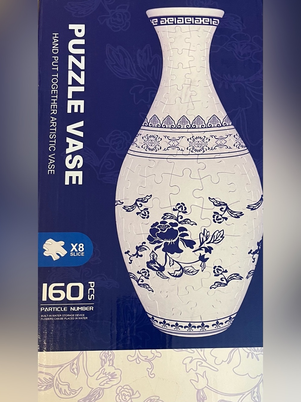 Blue & White Puzzle Vase Kit (NWOT)